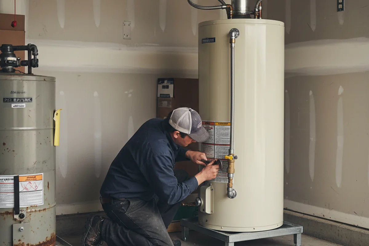 Water heater and shutoff valve replacement in Little Hocking